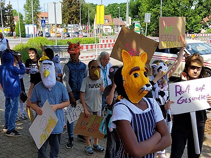 Demonstration für Kinderrechte